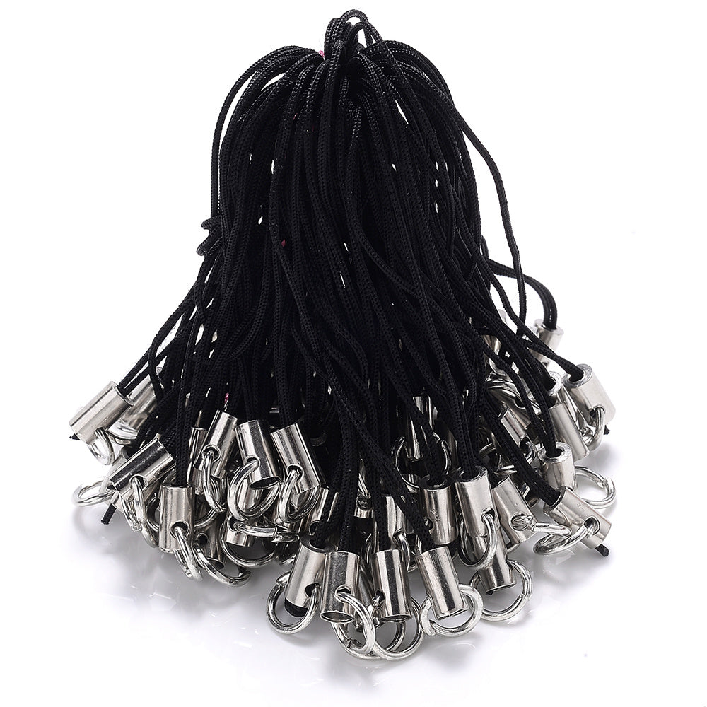 20pcs Polyester Cord Jump Ring Lanyard DIY Keychain Rope Craft Pendant
