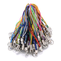 20pcs Polyester Cord Jump Ring Lanyard DIY Keychain Rope Craft Pendant