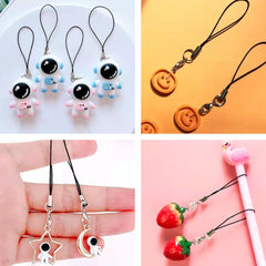 20pcs Polyester Cord Jump Ring Lanyard DIY Keychain Rope Craft Pendant