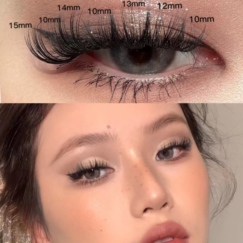 100 pcs Fluffy Thick Curly 3D Comic Style Eyelashes