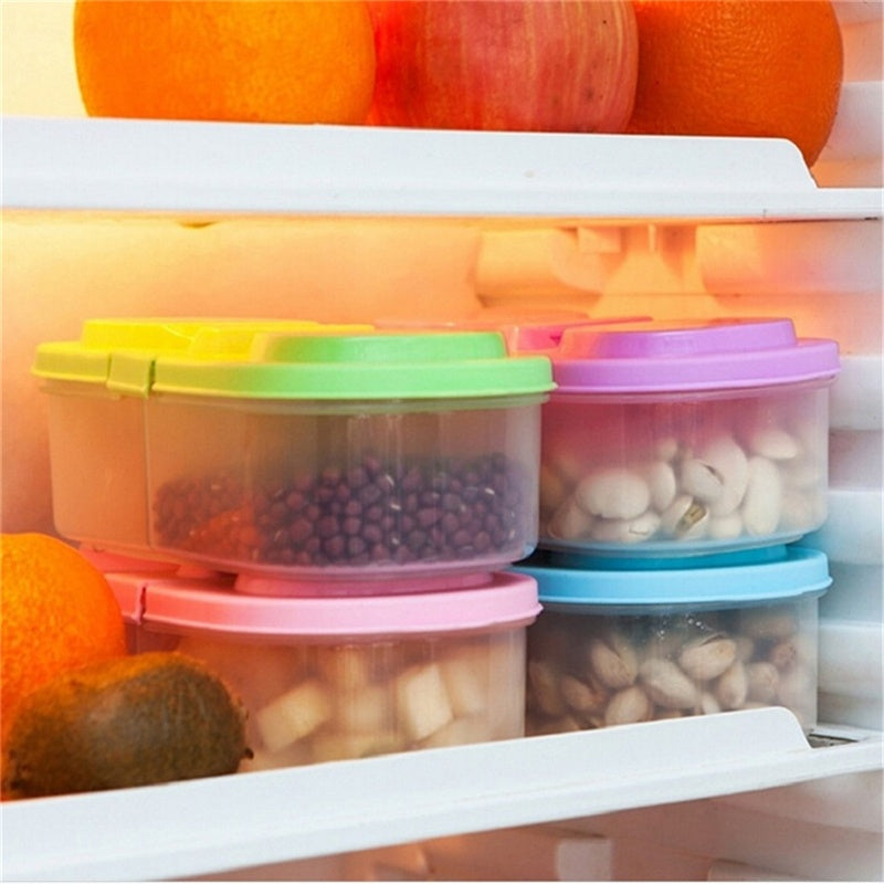 1pc Portable Plastic Food Storage Containers With Lids Trip Outdoor Lunch Box