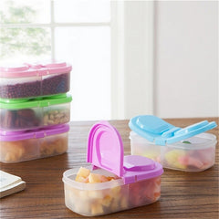 1pc Portable Plastic Food Storage Containers With Lids Trip Outdoor Lunch Box