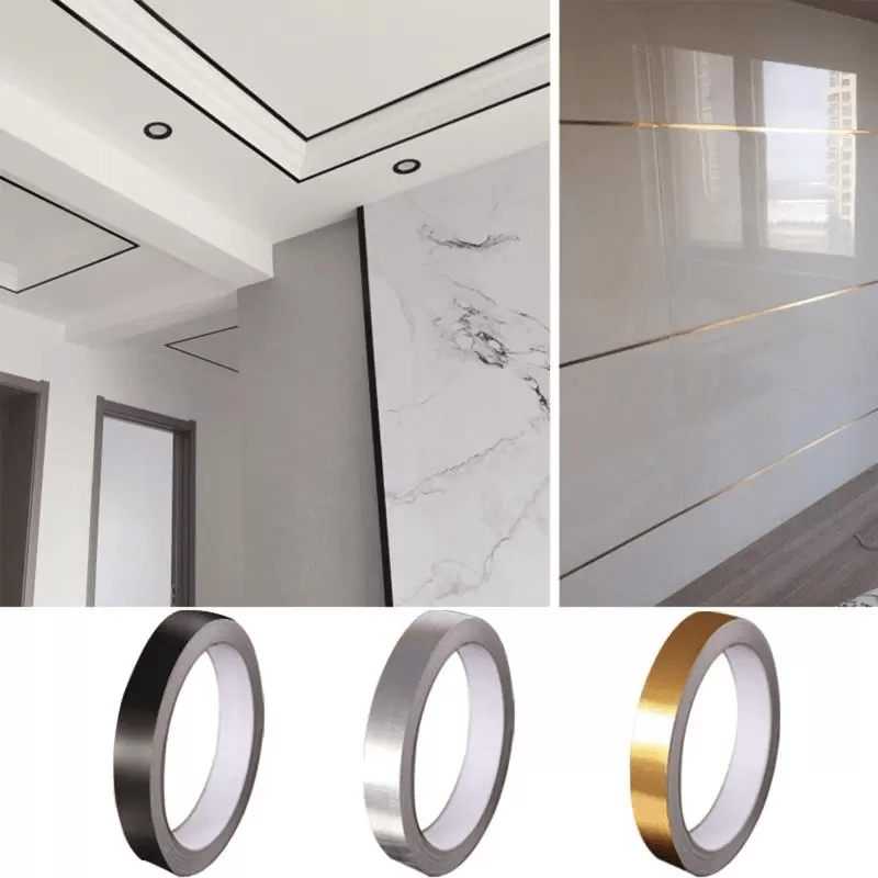 50M Golden Self Adhesive Tile Stickers Tape Waterproof Wall Gap Sealin