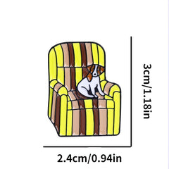 Dog on the Sofa Brooch
