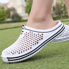 Men's Lightweight Comfy Clogs Hollow Out Non Slip Garden Shoes