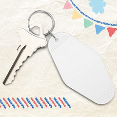 30pcs Blank Plastic Key Tag Luggage Hanging Sign Vintage Hotel Number Plate