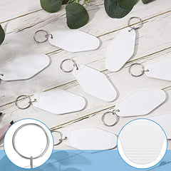 30pcs Blank Plastic Key Tag Luggage Hanging Sign Vintage Hotel Number Plate