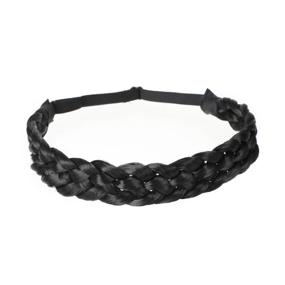Twist Braided Wig Headband Synthetic Hair Hoop for Women