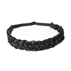 Twist Braided Wig Headband Synthetic Hair Hoop for Women