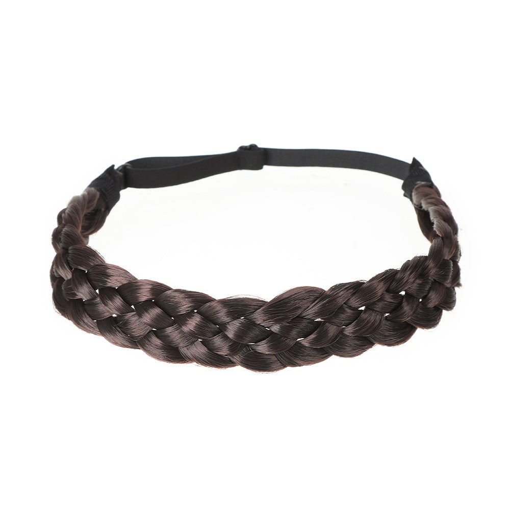 Twist Braided Wig Headband Synthetic Hair Hoop for Women