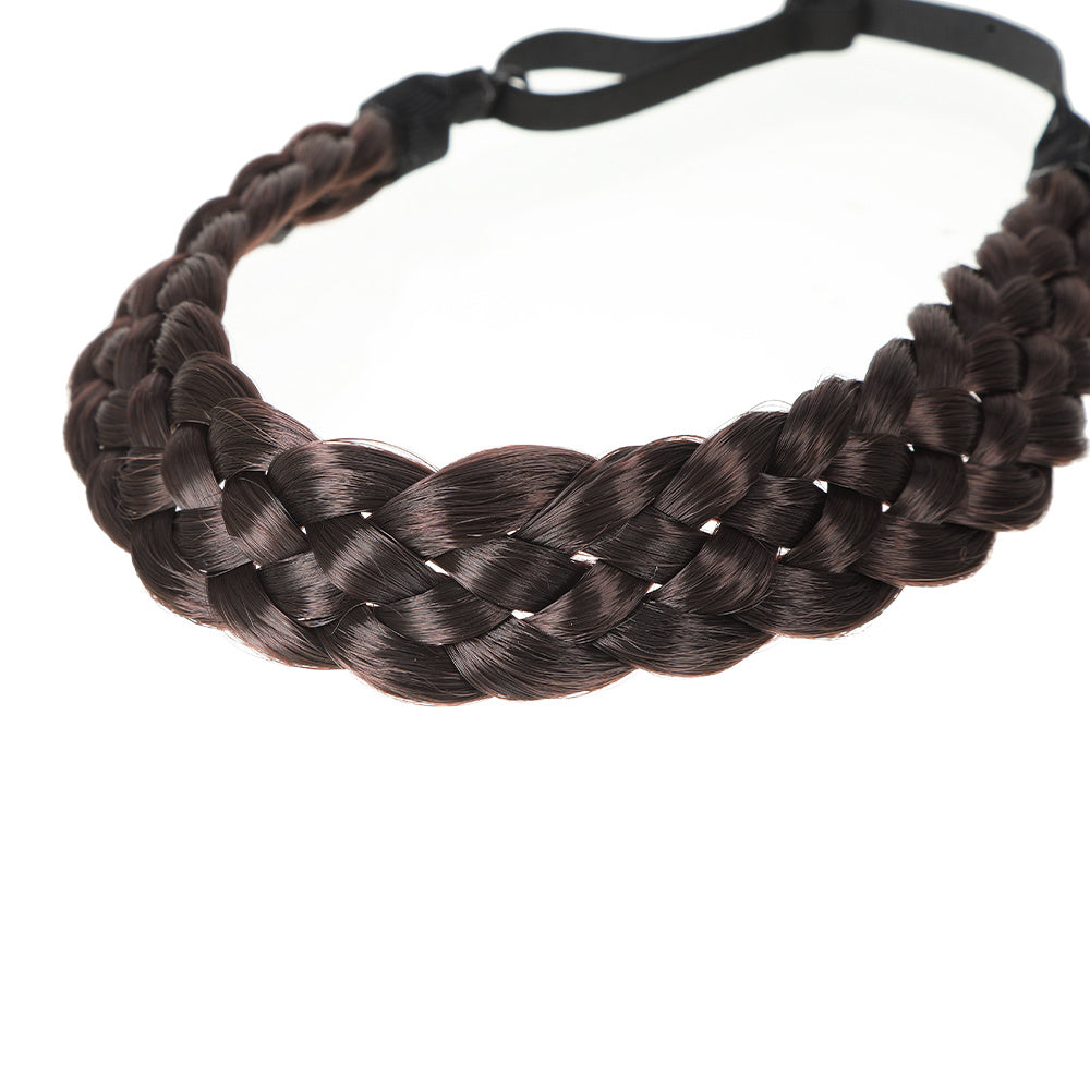 Twist Braided Wig Headband Synthetic Hair Hoop for Women