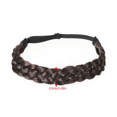 Twist Braided Wig Headband Synthetic Hair Hoop for Women
