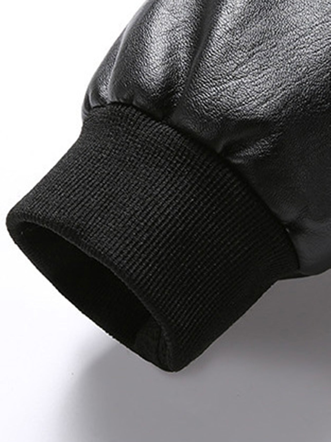 Men's Slim PU Leather Stand Collar Jacket