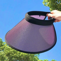 Summer Photochromic Visor Hat Mesh Wide Brim UV Protection Sun Hat for Women