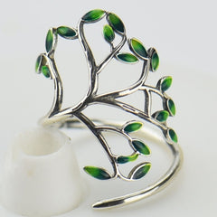 Eternal Tree Of Life Adjustable Ring Vintage Statement Jewelry