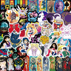 50pcs Anime Girl Stickers for Phones Water Bottles Notebooks