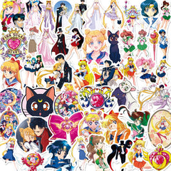50pcs Anime Girl Stickers for Phones Water Bottles Notebooks