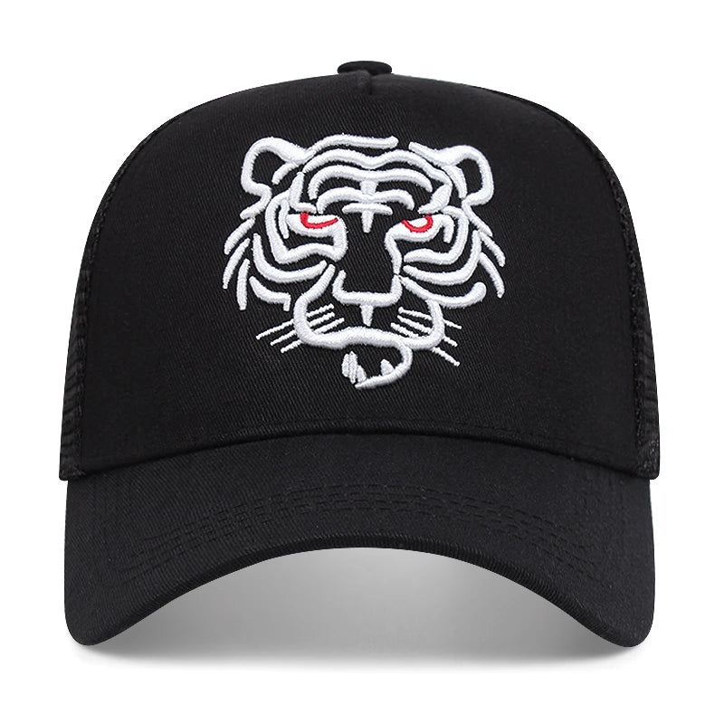 Tiger Baseball Cap Mesh Breathable Hip Hop Dad Hat Adjustable Sun Hat