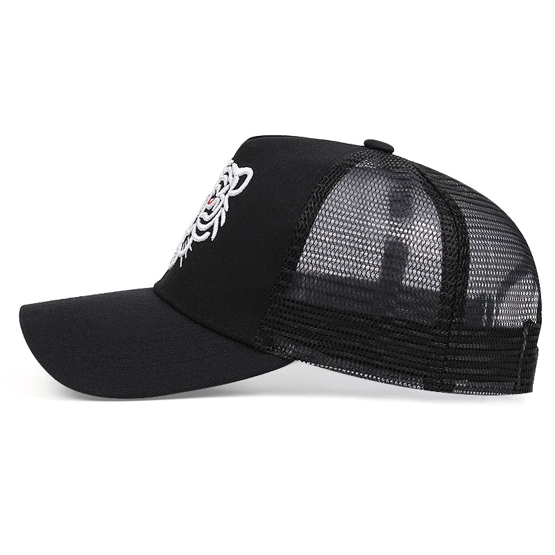 Tiger Baseball Cap Mesh Breathable Hip Hop Dad Hat Adjustable Sun Hat