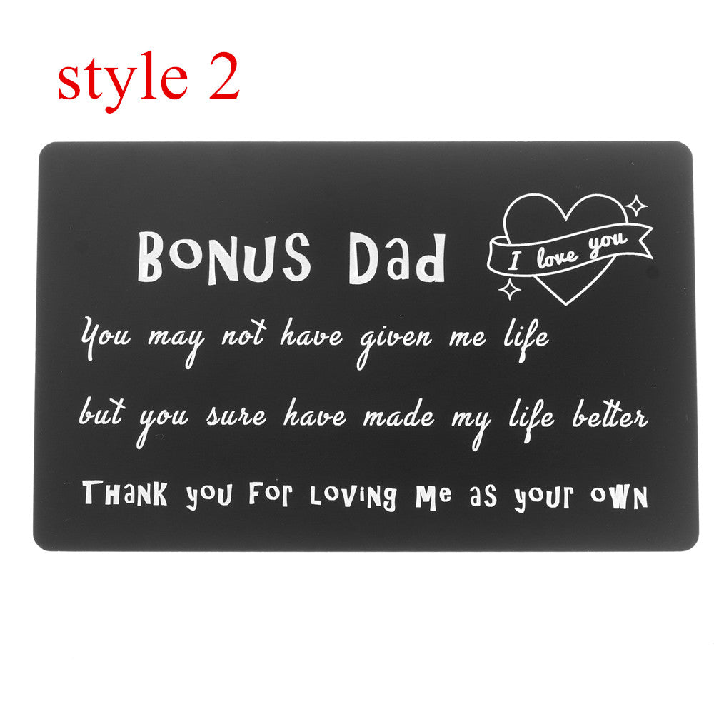 Dad Engraved Card Wallet Clip For Father's Gift