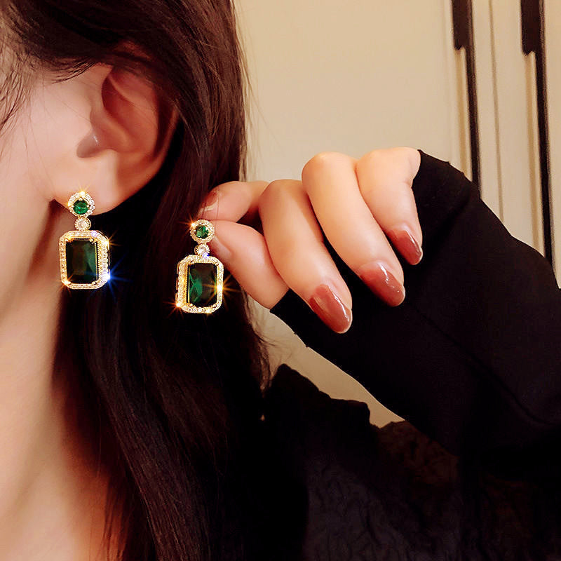 Zircon Jewelry Set Pendant Necklace Earrings Ring