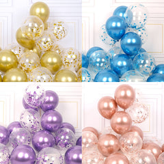 16pcs Sequin Metal Balloon Party Decoration Pack