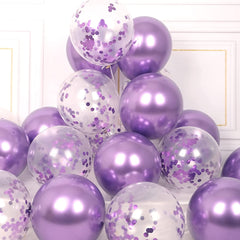 16pcs Sequin Metal Balloon Party Decoration Pack