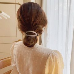 Solid Banana Clip Casual Hair Clips Women Girls Hair Styling Accessories