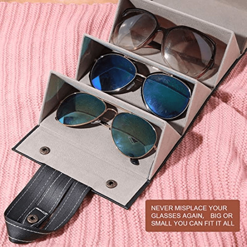 6 Slot Sunglasses Organizer EyeGlasses Storage Display Travel Case