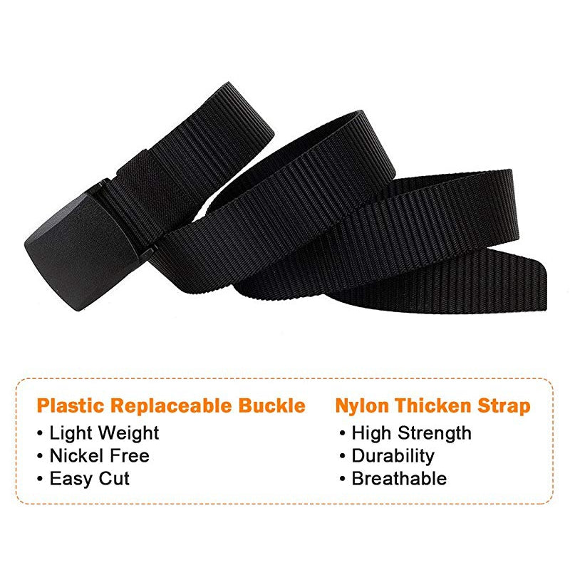 Men's Military Automatic Buckle Belt Tactical Canvas Belt
