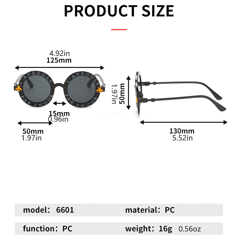 Kids Round Frame Sunglasses for Outdoor Activities