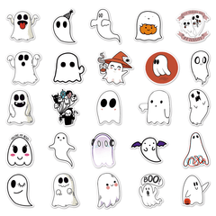 50pcs Spooky Doodle Stickers DIY Waterproof Decorative Graffiti Stickers