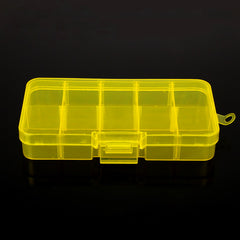 Adjustable 10 Grid Jewelry Storage Box Hard Plastic Organizer