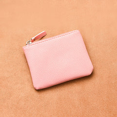 Lychee Pattern PU Coin Purse Small Card Bag Hand Hold Zipper Men's Coin Bag