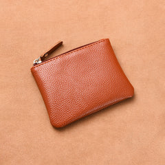Lychee Pattern PU Coin Purse Small Card Bag Hand Hold Zipper Men's Coin Bag