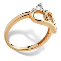 Heart Hollow Proposal Diamond Ring Men Women Couple Jewelry Gift
