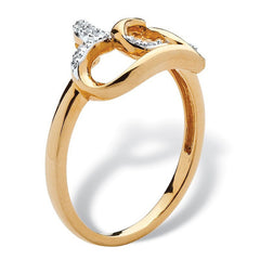 Heart Hollow Proposal Diamond Ring Men Women Couple Jewelry Gift