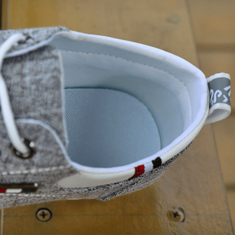 Men's Plaid Loafer Shoes Breathable Lightweight Non slip Canvas Shoes