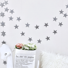 4M Rose & Silvery Golden Star Pull Flag Streamer, Bright Face Pull F