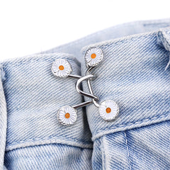 10pcs Waist Retracting Jeans Buckle Metal Button