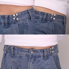 10pcs Waist Retracting Jeans Buckle Metal Button