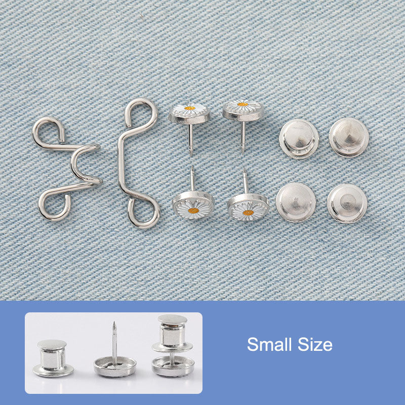 10pcs Waist Retracting Jeans Buckle Metal Button