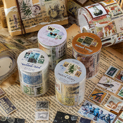 Retro Stamp Postage Stickers for Frames Journaling Scrapbook Supplies