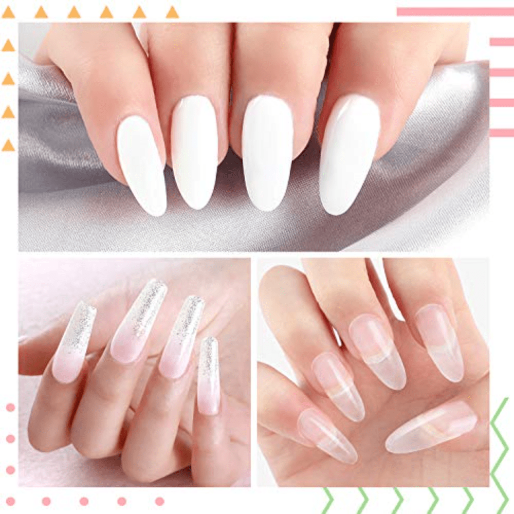 Glitter Acrylic Powder Nail Extension Set - Beginner's Nail Kit