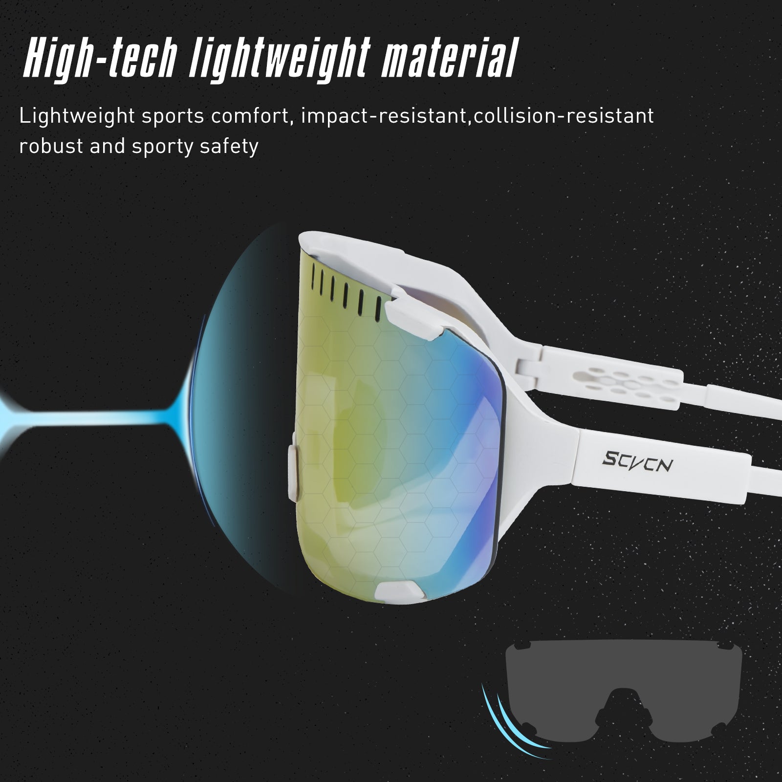 SCVCN Sports Men's Cycling Sunglasses Windproof Riding Eyewear