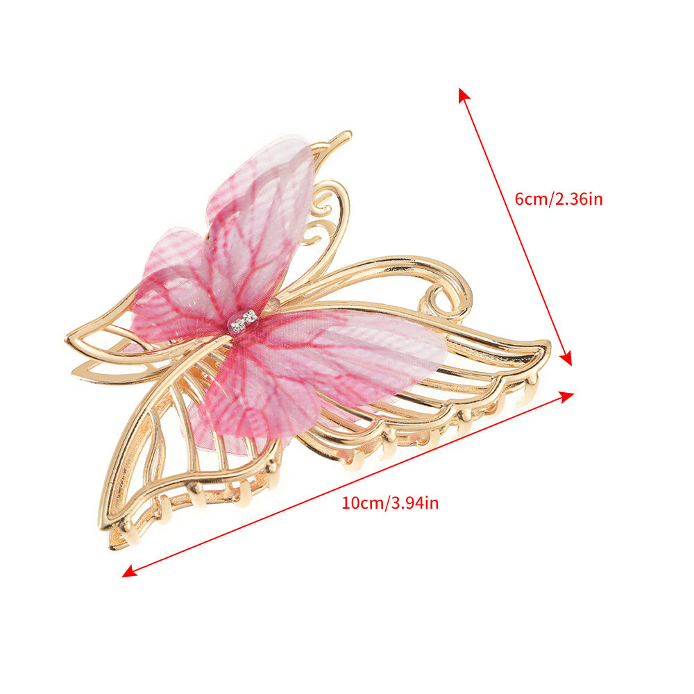 Alloy Butterfly Hair Claw Woman Hair Accessories Shark Claw