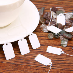 500pcs 24x15mm Hanging Labels with String for Jewellery Gift Tag