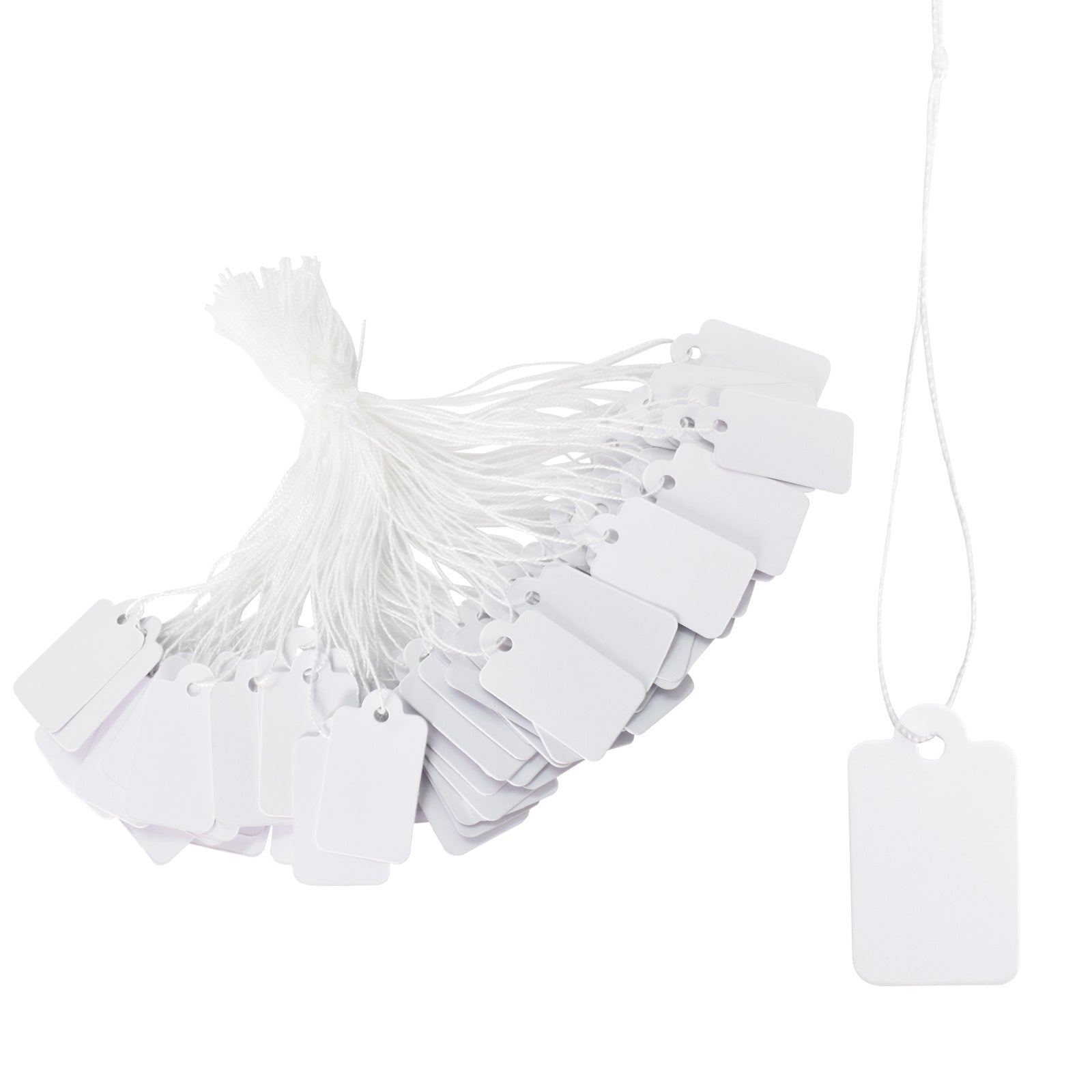 500pcs 24x15mm Hanging Labels with String for Jewellery Gift Tag