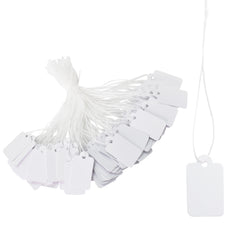 500pcs 24x15mm Hanging Labels with String for Jewellery Gift Tag