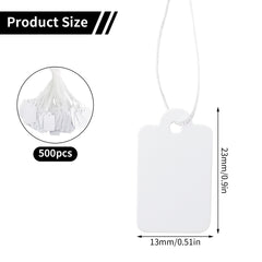 500pcs 24x15mm Hanging Labels with String for Jewellery Gift Tag